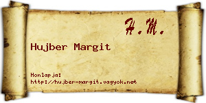 Hujber Margit névjegykártya
