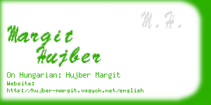 margit hujber business card